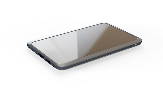 Foto tablet computer met leeg scherm 3d-rendering