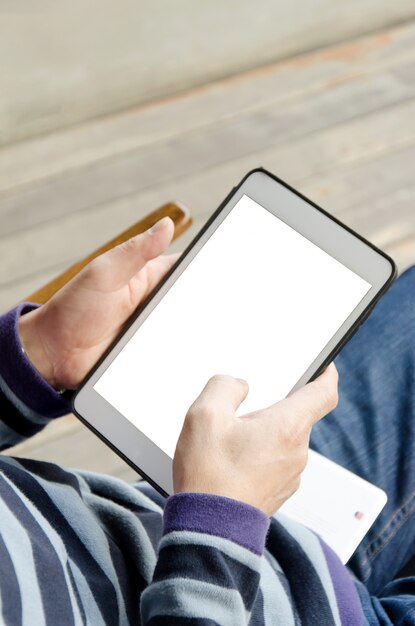 手持ちのタブレット