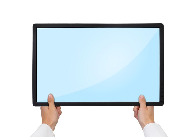 Foto tablet in handen