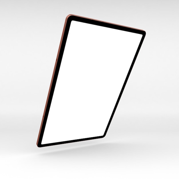 Tablet linker weergave geïsoleerd met witte achtergrond