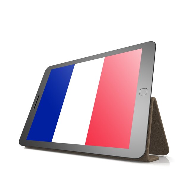 Tablet met vlag van Frankrijk