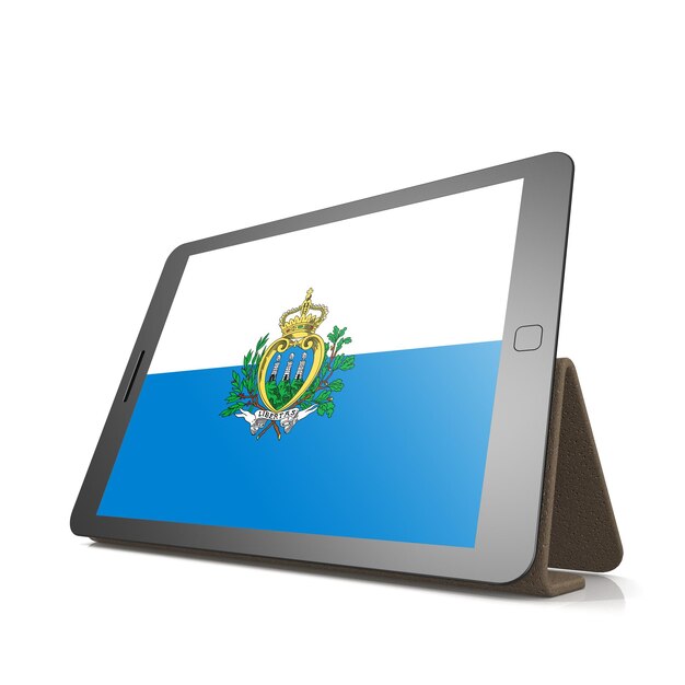 Tablet met vlag van San Marino