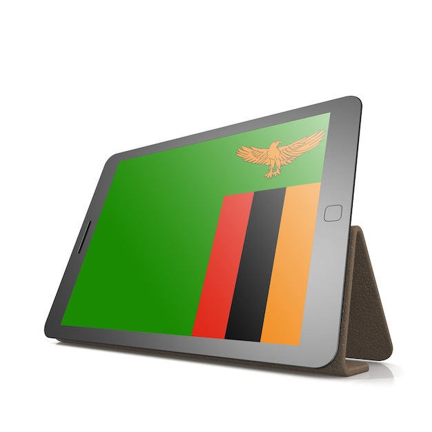 Tablet met vlag van Zambia