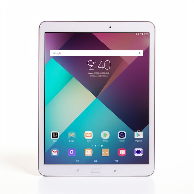 Tablet met witte achtergrond hoge kwaliteit ultra hd