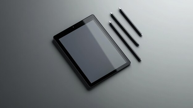tablet mockup with fully editable file and replaceable screen
