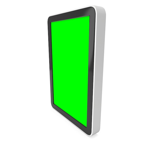 Tablet pc-computer met chroma key voor groen scherm