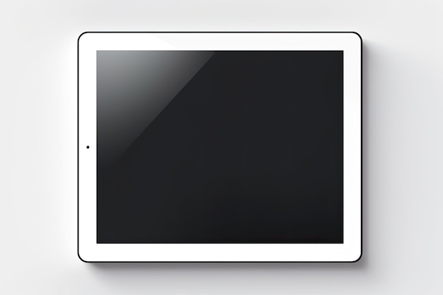 Foto tablet pc-computer met leeg scherm geïsoleerd op witte achtergrond vectorillustratie