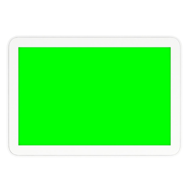 Tablet pc computer with green screen chroma key