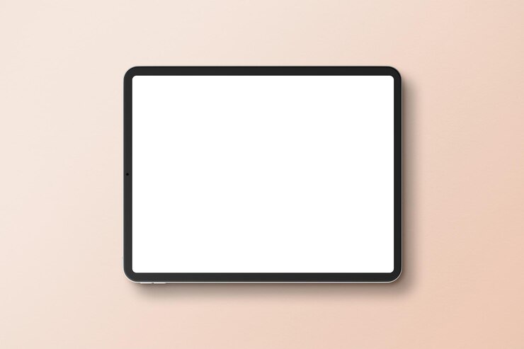 Foto tablet scherm png mockup 3d transparant digitaal apparaat