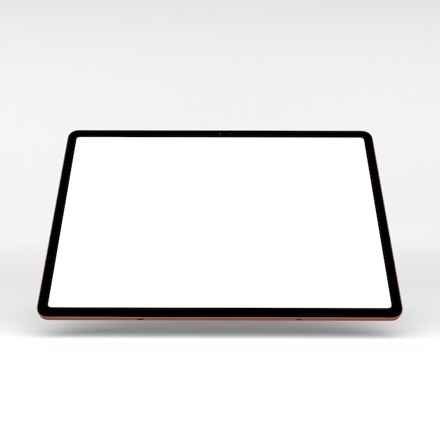 Tablet vooraanzicht geïsoleerd op witte achtergrond