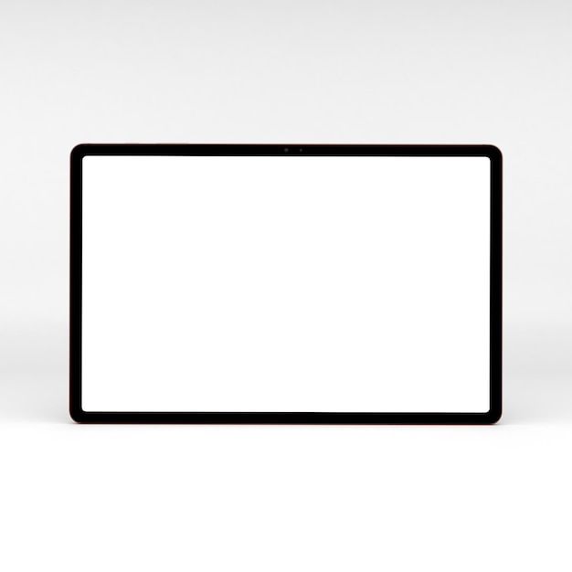 Tablet voorzijde geïsoleerd op witte achtergrond