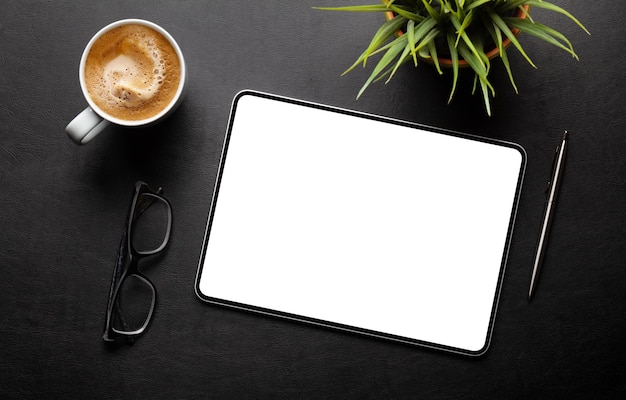 tablet with blank screen