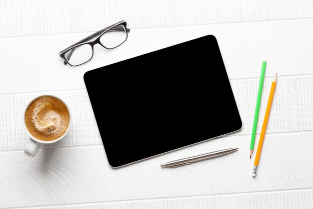 tablet with blank screen