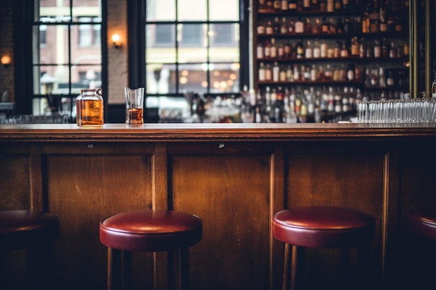 사진 tabletop looking out to bar