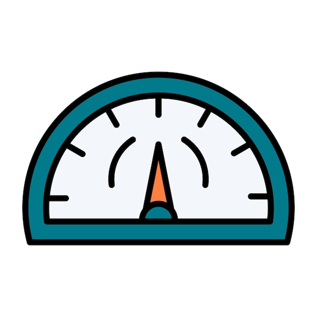 Tachometer Flat Illustration