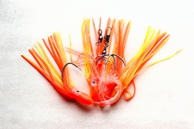 Tackle squid PVC with a large hook for fishing in the sea