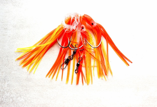 Tackle squid PVC with a large hook for fishing in the sea