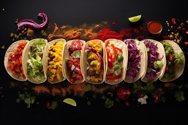 Taco Artistry Masterpiece of Toppings and Sauces