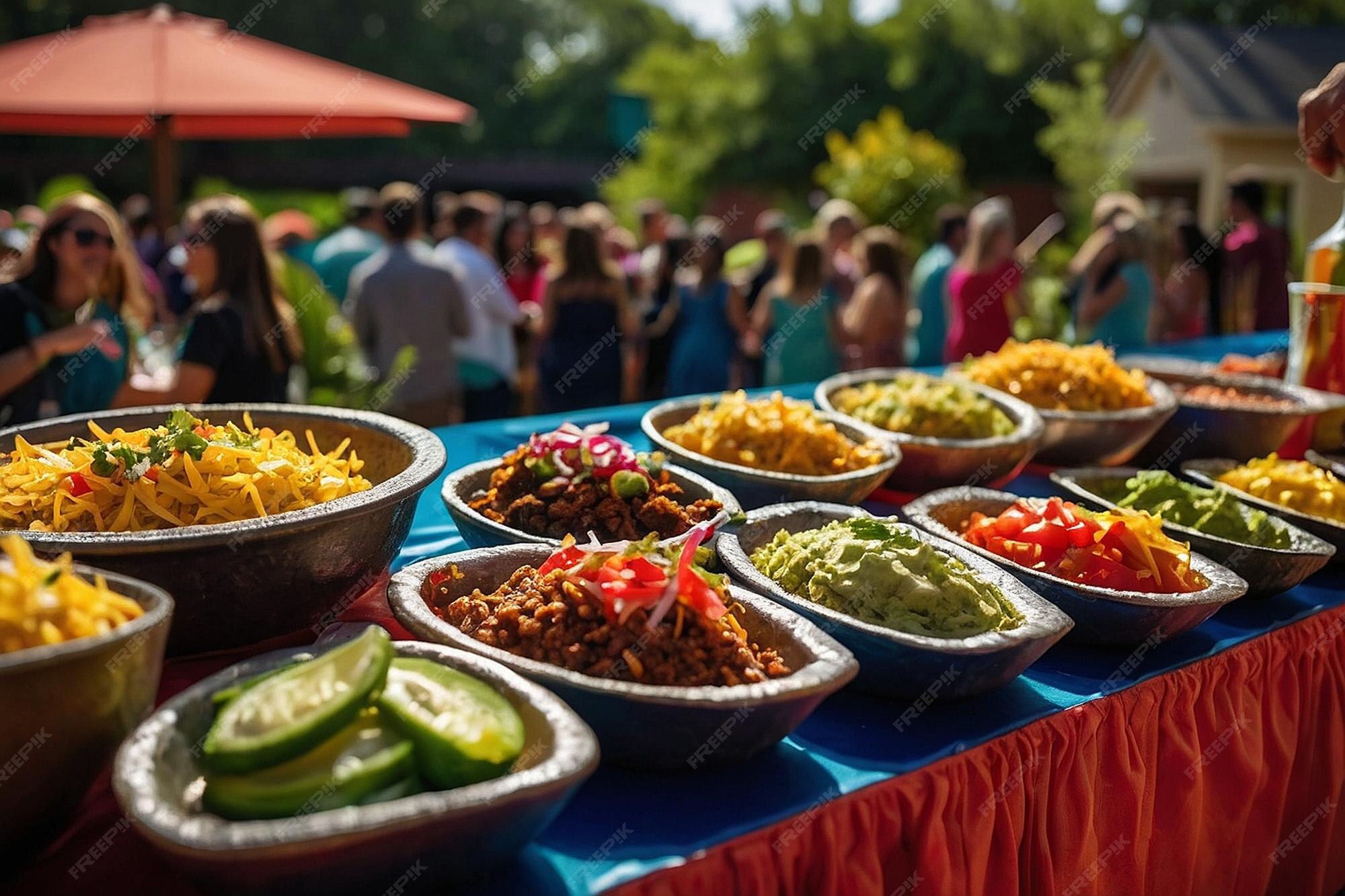 Premium Photo | Taco Bar Station at Graduation Party