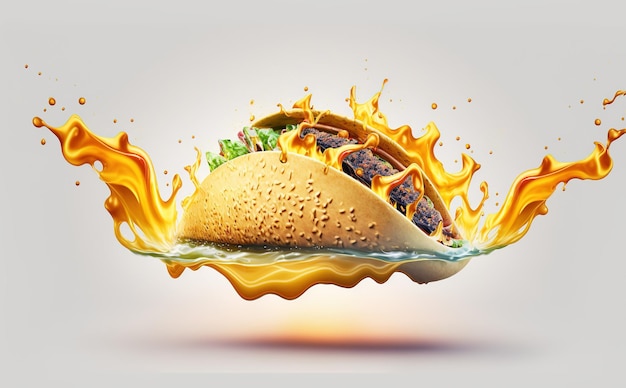 taco in brand, pittige taco-advertenties