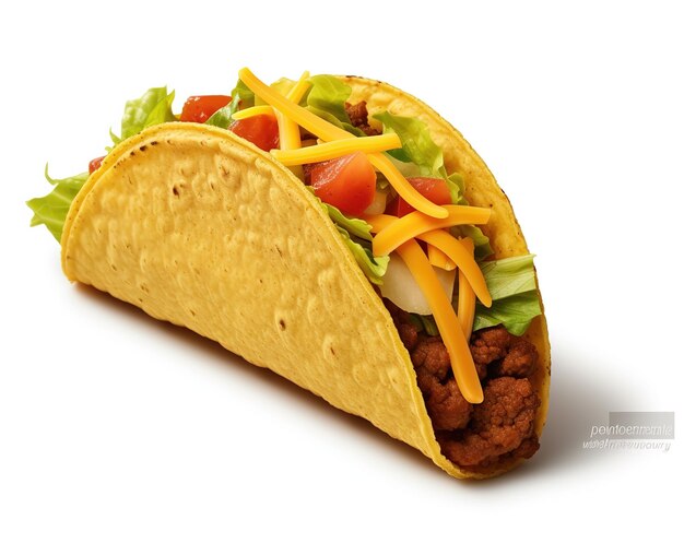 Taco isolated on background