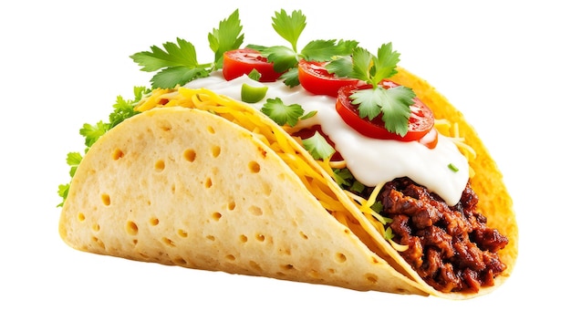 Taco op witte achtergrond