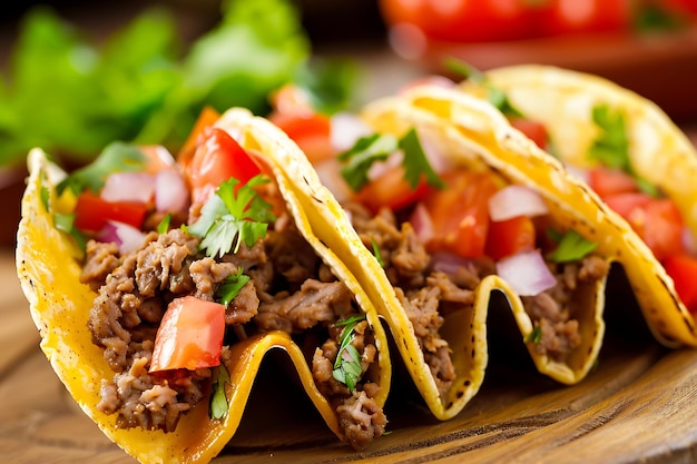 a taco with tortillas and tomatoes on a table