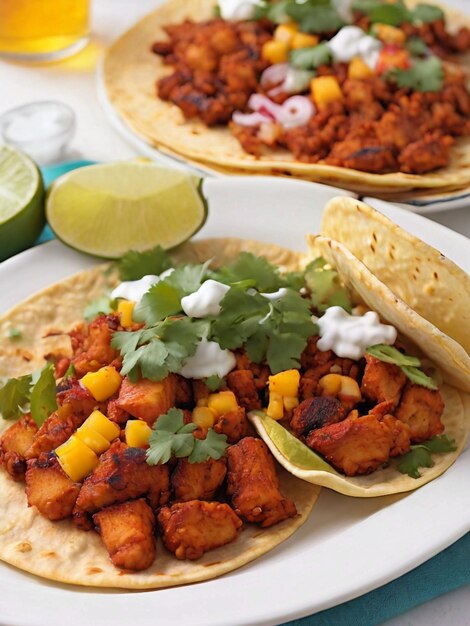 Tacos Al Pastor Mexicaans voedsel afbeelding