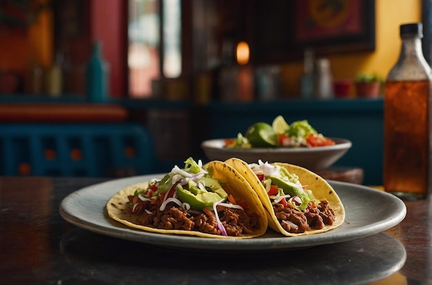Photo tacos being served at a mexican restauran