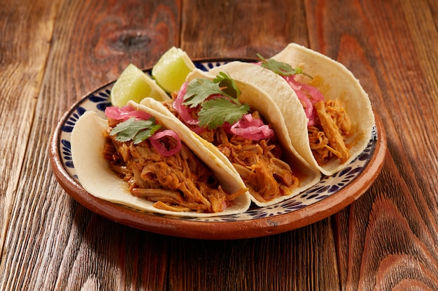 Foto tacos de cochinita pibil comida tipica messicana