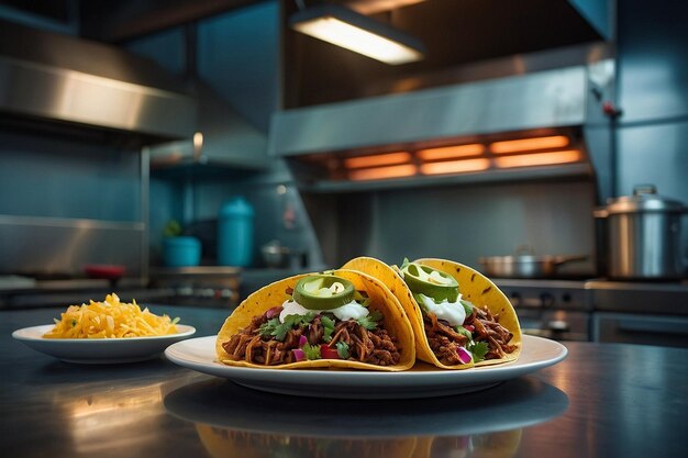 Tacos met een moderne en industriële