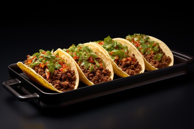 Tacos preperation on a grill pan