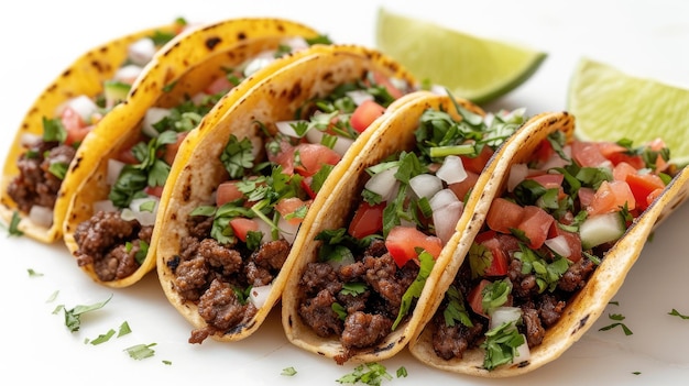 tacos with white background