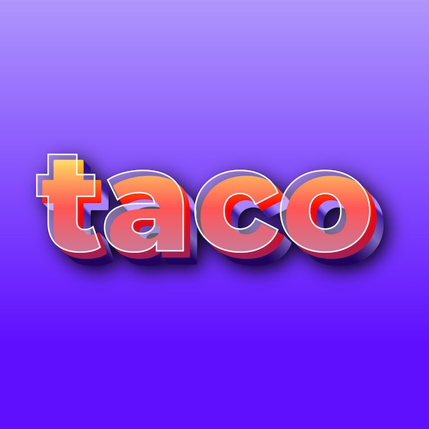 tacoText effect JPG gradient purple background card photo