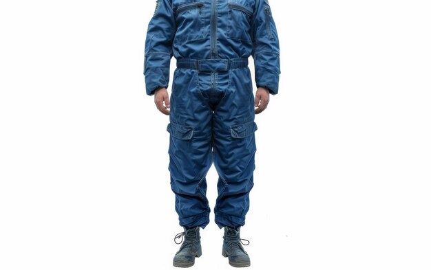 Photo the tactical design of flight suits in aviation on white background