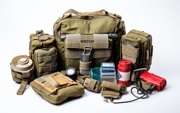 Tactical Medical Equipment op witte achtergrond