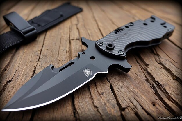 Tactical Neck Knife with Carbon Fiber Sheath