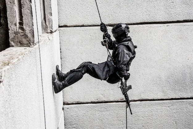 Foto rappeling tattico