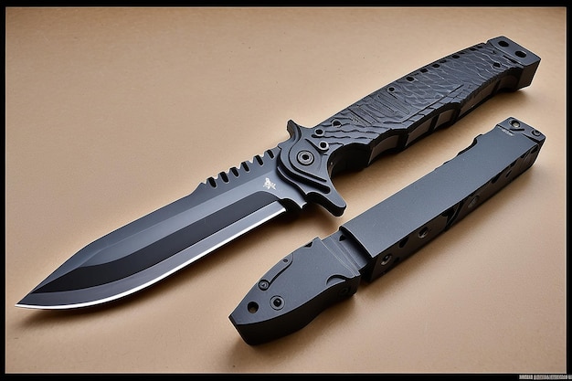 Tactical Tanto Knife with Kydex Sheath