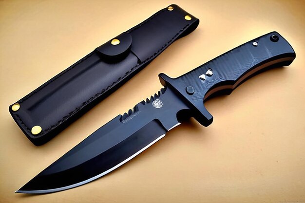 Tactical Tanto Knife with Micarta Handle Scales