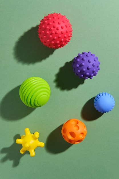 Tactile or sensory balls to enhance the cognitive and physical processes of children