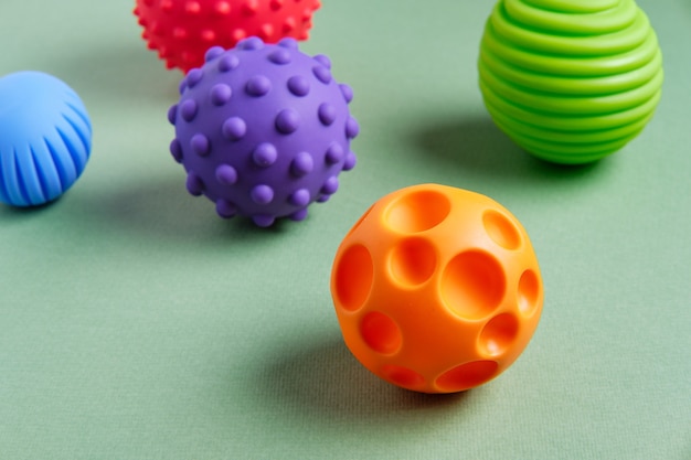 Tactile or sensory balls to enhance the cognitive and physical processes of children