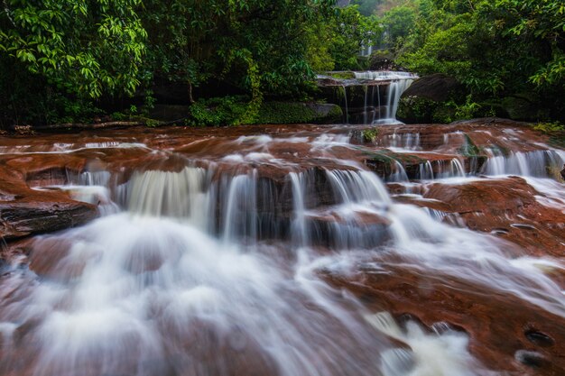 Tad-Wiman-Thip-waterval, Mooie waterval in Bung-Kan-provincie, ThaiLand.