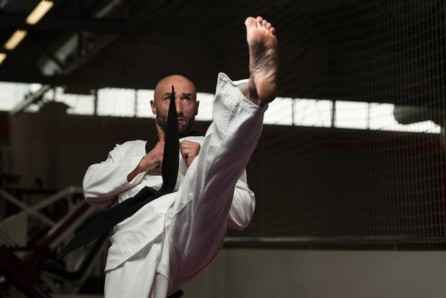 Taekwondo Fighter Expert With Fight Stance