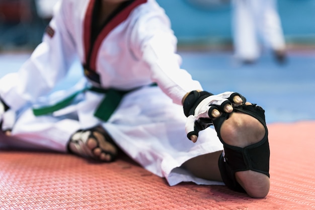 Taekwondo-kinderatleten.