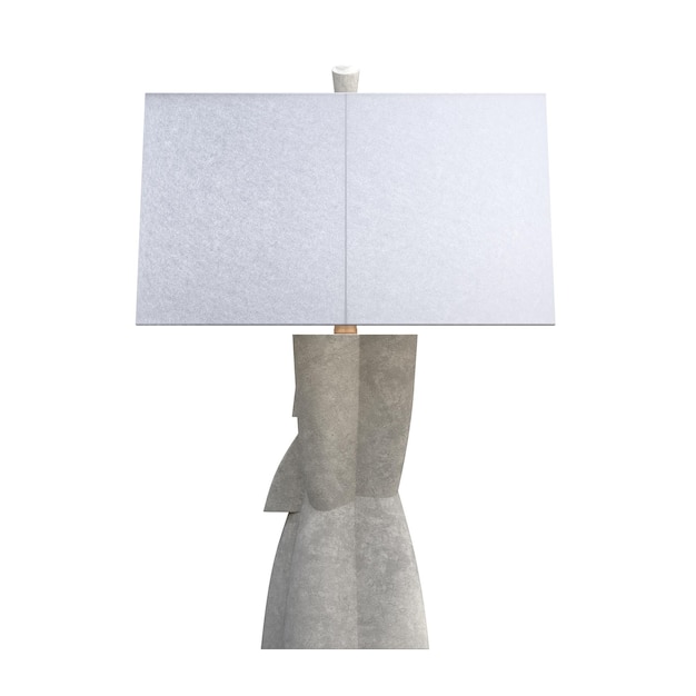 tafellamp geïsoleerd op witte achtergrond kamerlamp 3D illustratie cg render
