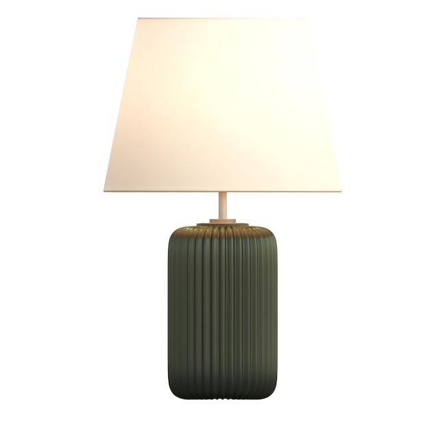 Foto tafellamp geïsoleerd op witte achtergrond kamerlamp 3d illustratie cg render