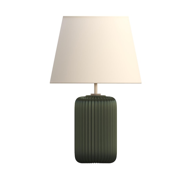 Foto tafellamp geïsoleerd op witte achtergrond kamerlamp 3d illustratie cg render