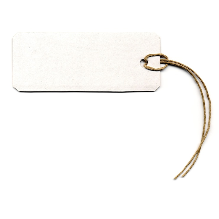 Photo tag label isolated