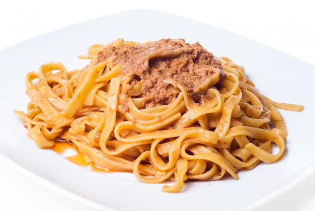 Tagliatelle met bolognese saus